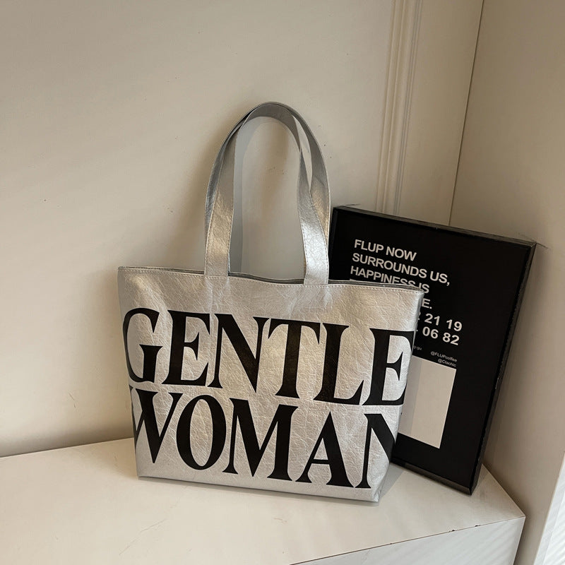 Tyvek Casual Cool Letter Printing Large Totes