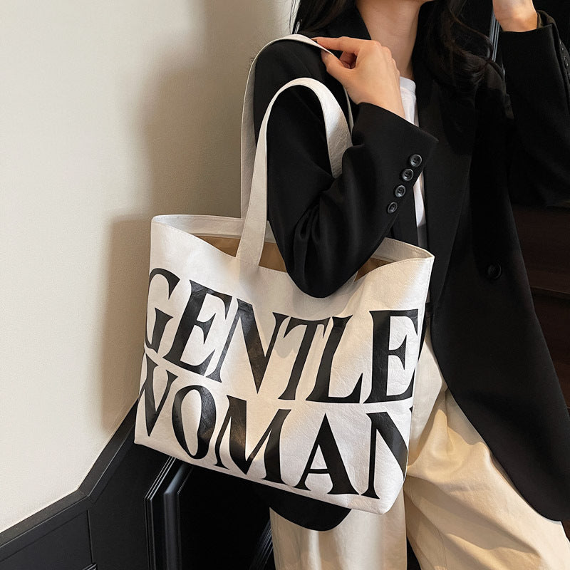 Tyvek Casual Cool Letter Printing Large Totes