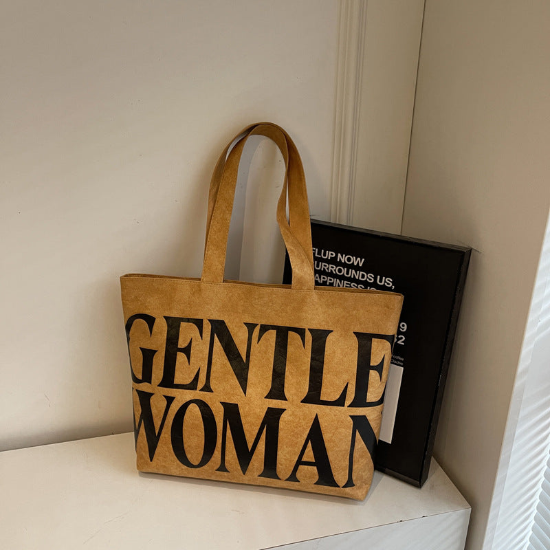 Tyvek Casual Cool Letter Printing Large Totes