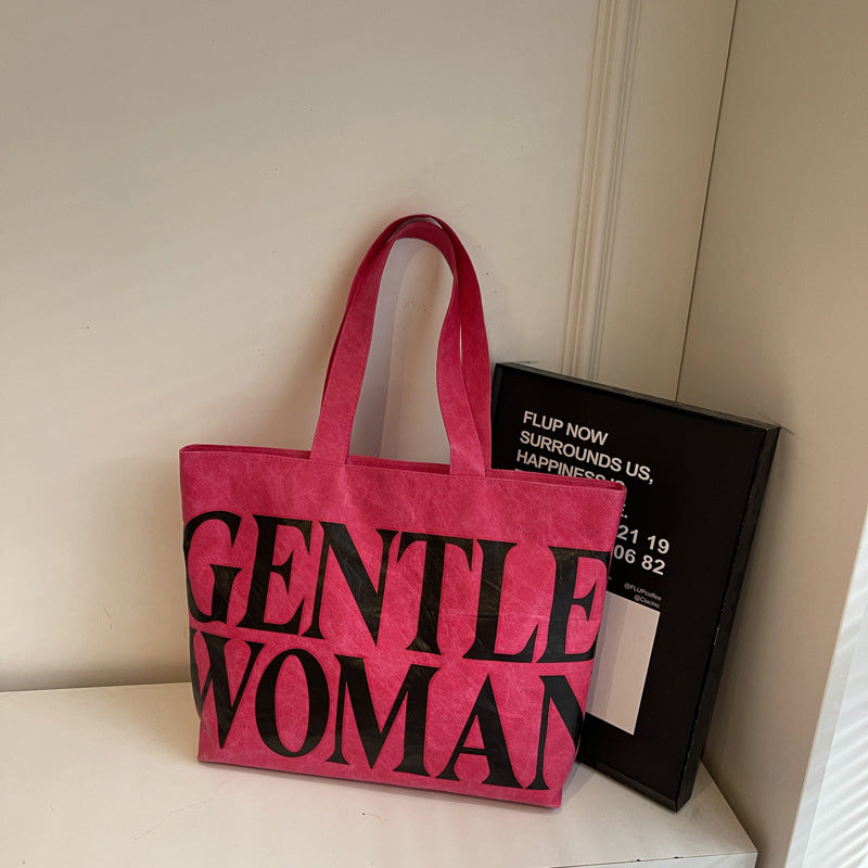 Tyvek Casual Cool Letter Printing Large Totes