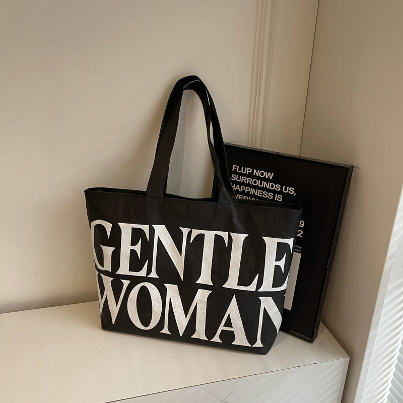 Tyvek Casual Cool Letter Printing Large Totes