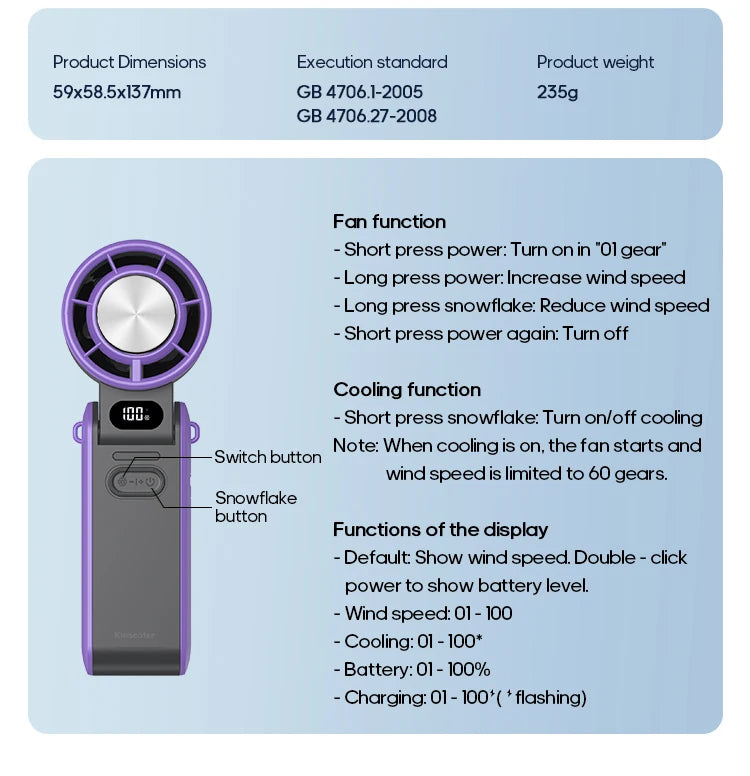 Mini Turbo Fan Your Pocket-Sized Power Breeze