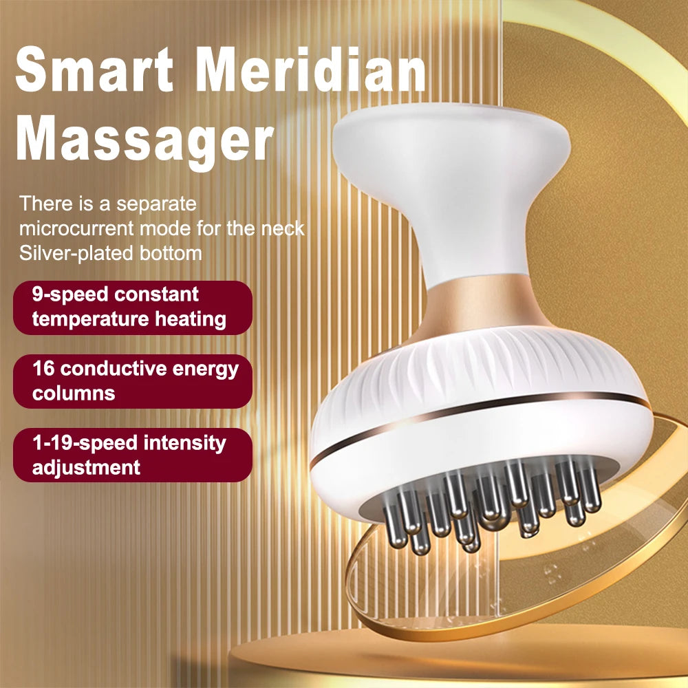 6‑in‑1 Electric Meridian Brush Gua Sha Microcurrent Massager
