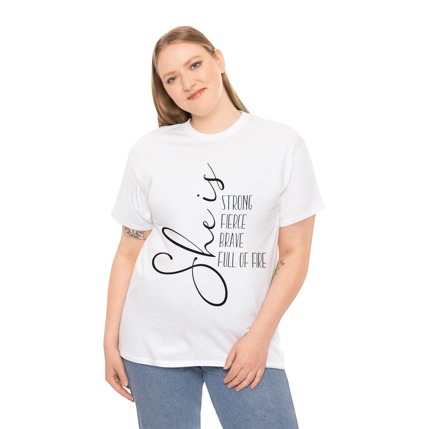 She Is Strong - Unisex Heavy Cotton Tee