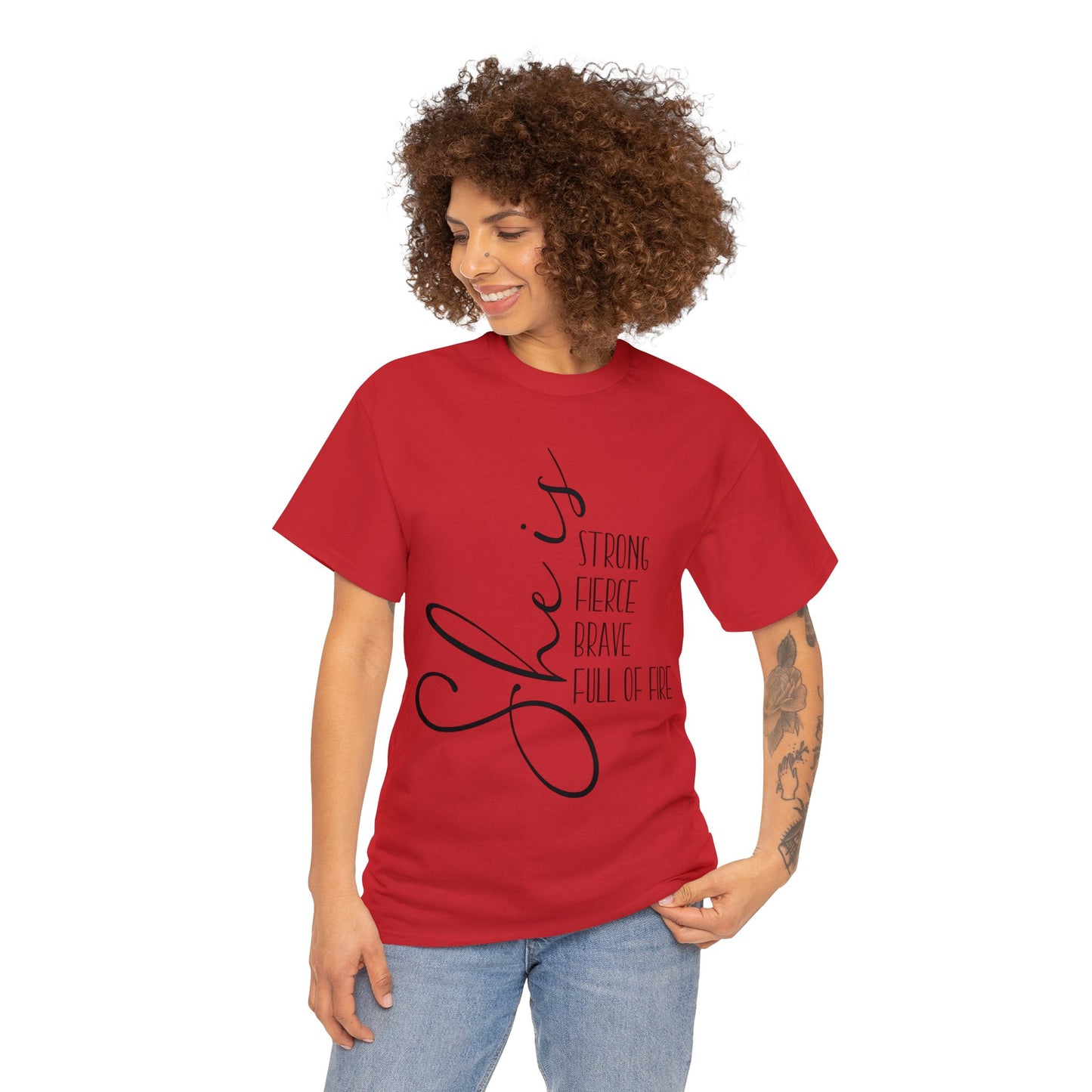 She Is Strong - Unisex Heavy Cotton Tee