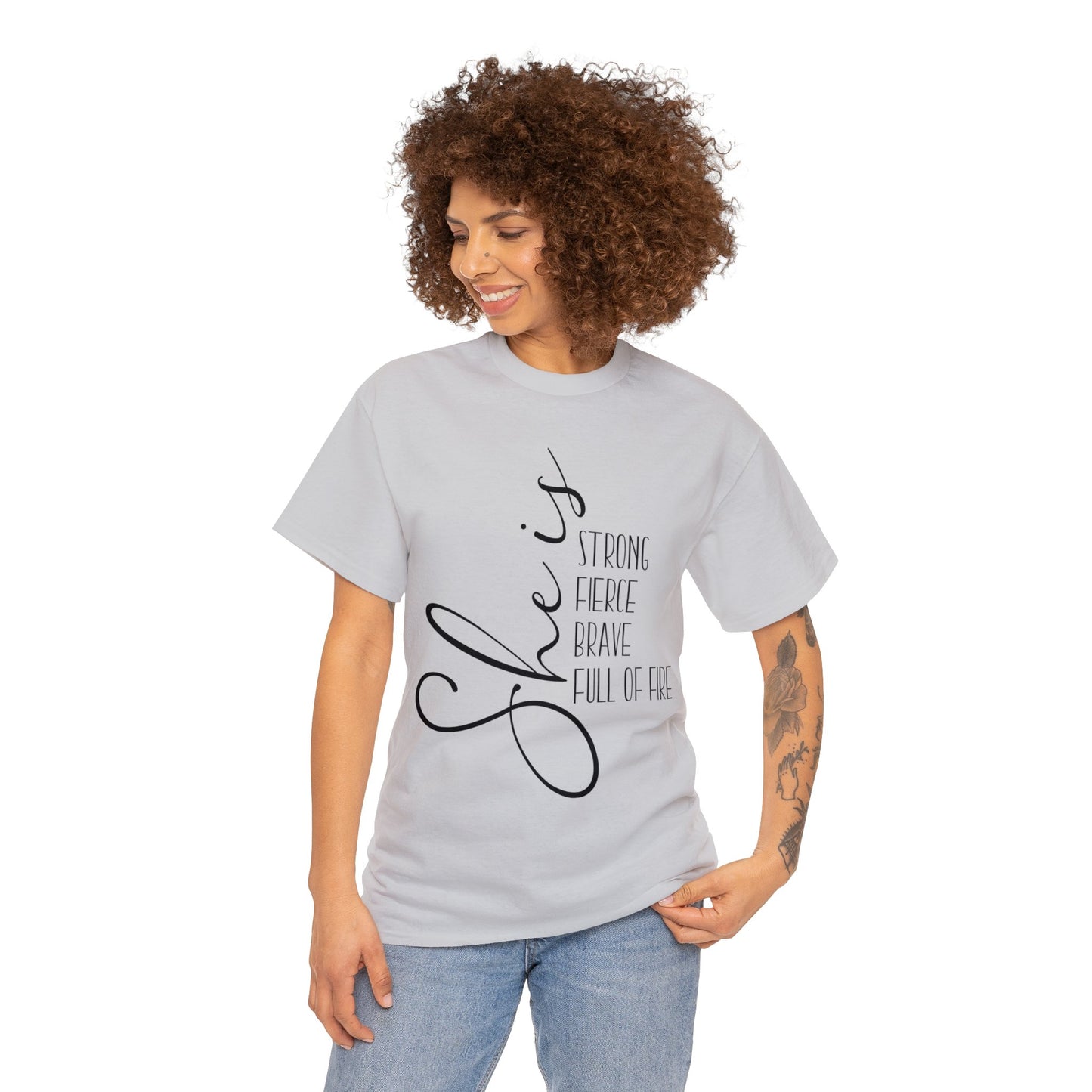 She Is Strong - Unisex Heavy Cotton Tee