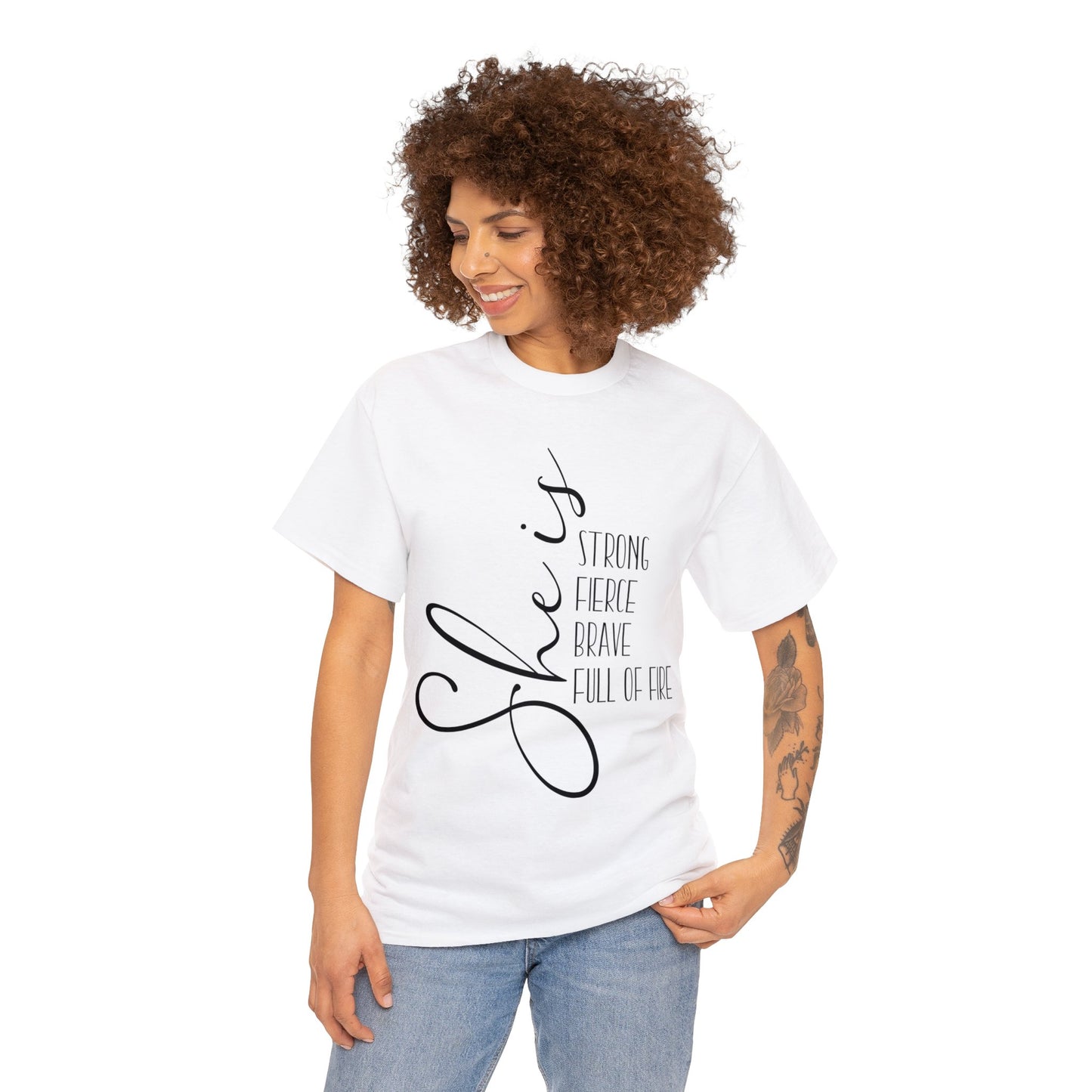 She Is Strong - Unisex Heavy Cotton Tee