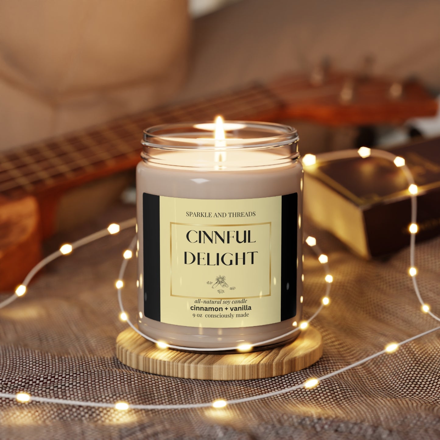 Cinnful Delight - Scented Soy Candle, 9oz