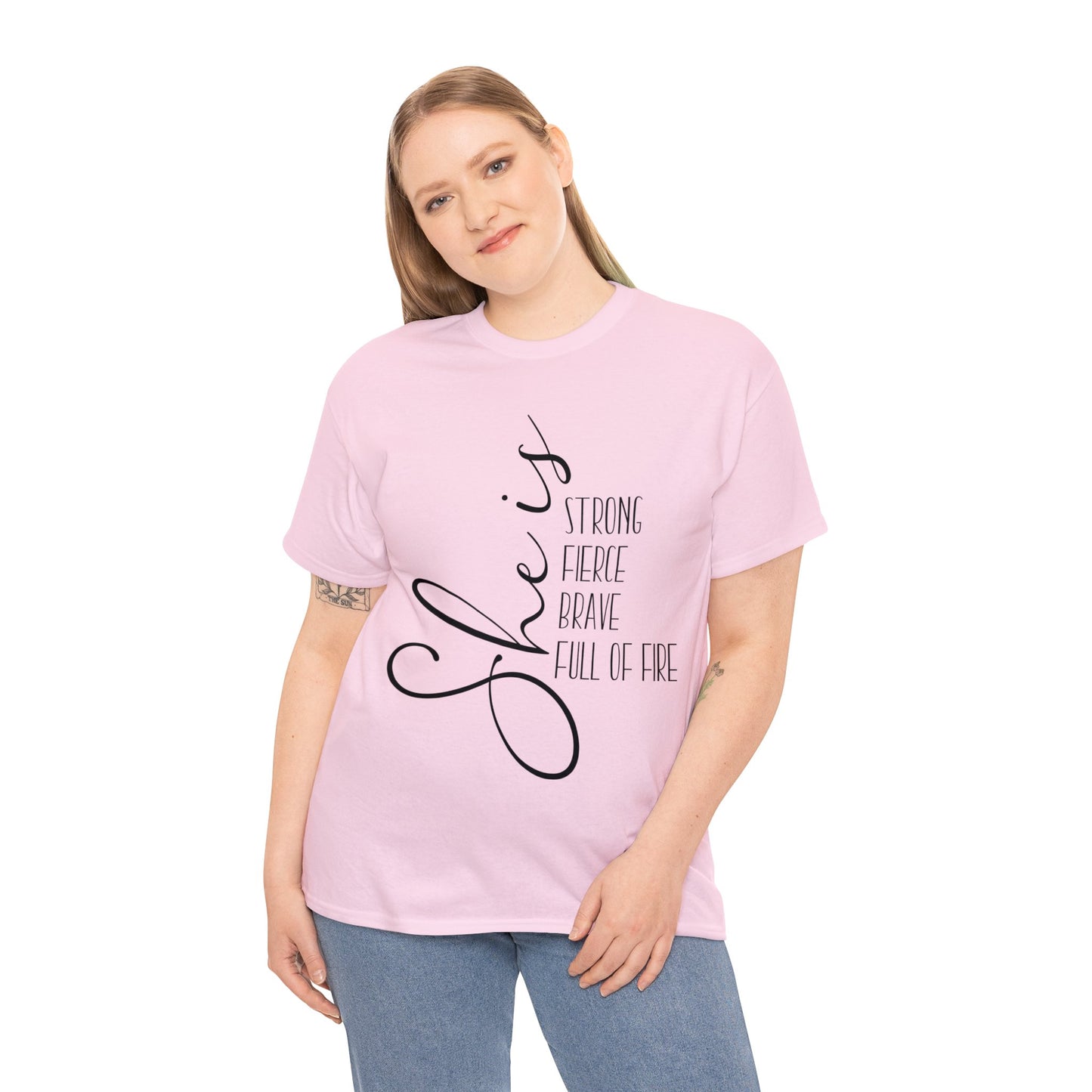 She Is Strong - Unisex Heavy Cotton Tee