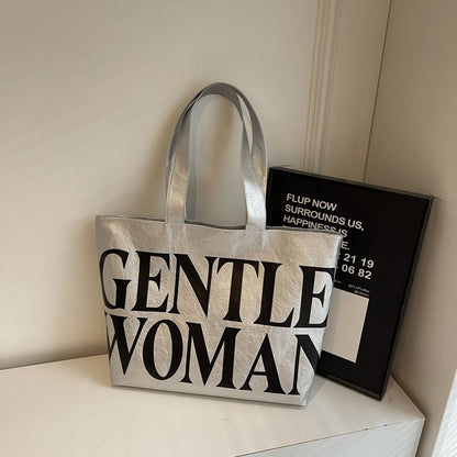 Tyvek Casual Cool Letter Printing Large Totes