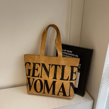 Tyvek Casual Cool Letter Printing Large Totes