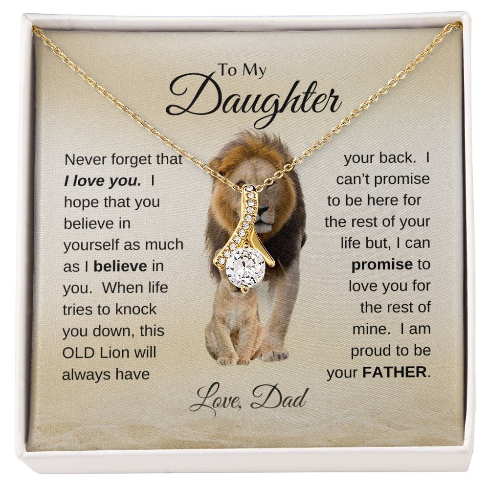 To My Daughter | Love Dad - Alluring Beauty necklace